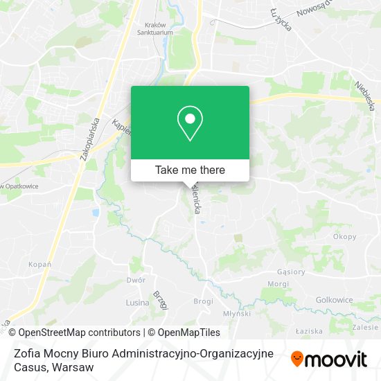 Zofia Mocny Biuro Administracyjno-Organizacyjne Casus map