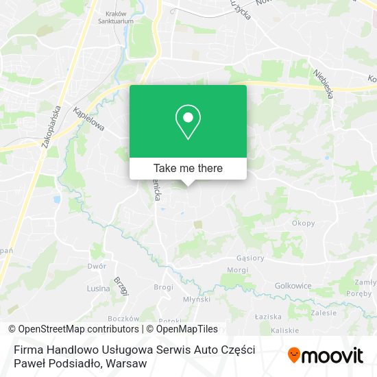 Firma Handlowo Usługowa Serwis Auto Części Paweł Podsiadło map
