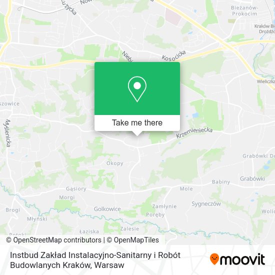 Instbud Zakład Instalacyjno-Sanitarny i Robót Budowlanych Kraków map