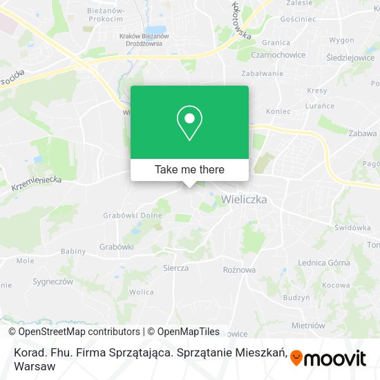 Карта Korad. Fhu. Firma Sprzątająca. Sprzątanie Mieszkań