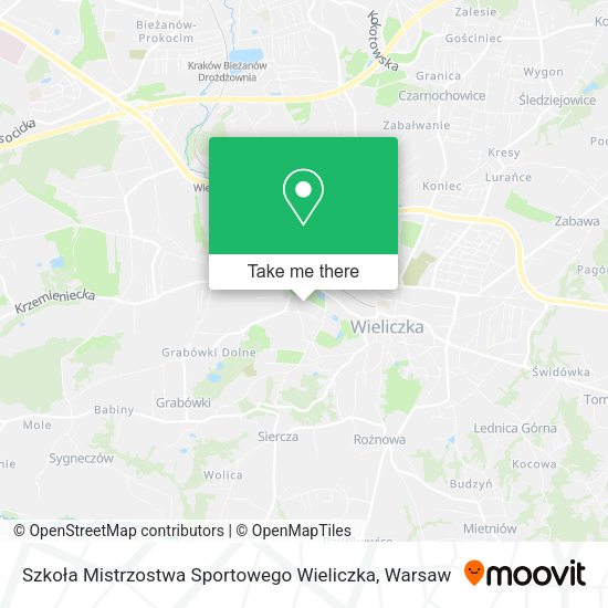 Szkoła Mistrzostwa Sportowego Wieliczka map