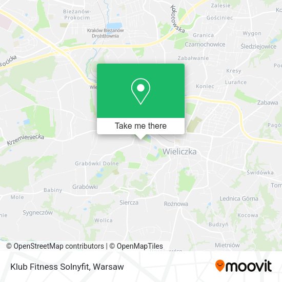 Klub Fitness Solnyfit map