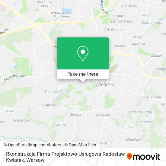 Rkonstrukcja Firma Projektowo-Usługowa Radosław Kwiatek map