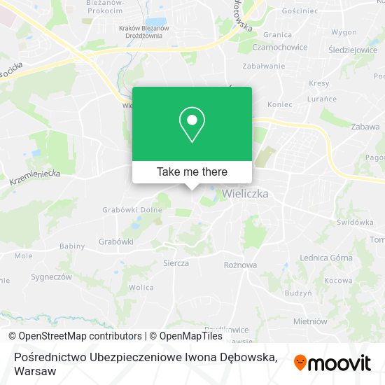 Pośrednictwo Ubezpieczeniowe Iwona Dębowska map