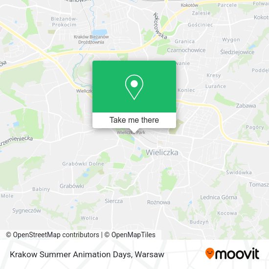 Krakow Summer Animation Days map