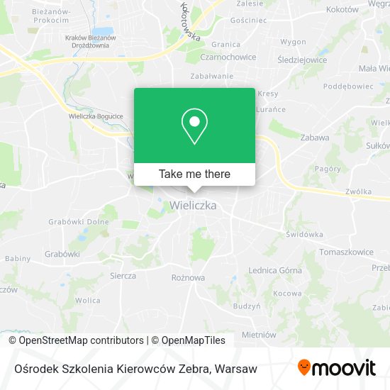 Ośrodek Szkolenia Kierowców Zebra map