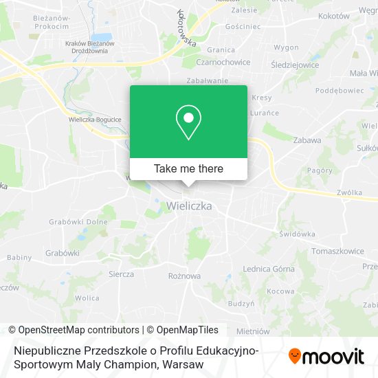 Niepubliczne Przedszkole o Profilu Edukacyjno-Sportowym Maly Champion map