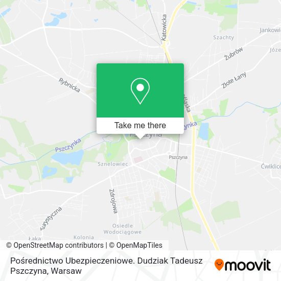 Pośrednictwo Ubezpieczeniowe. Dudziak Tadeusz Pszczyna map