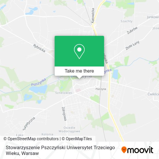 Stowarzyszenie Pszczyński Uniwersytet Trzeciego Wieku map