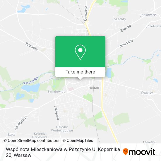 Wspólnota Mieszkaniowa w Pszczynie Ul Kopernika 20 map