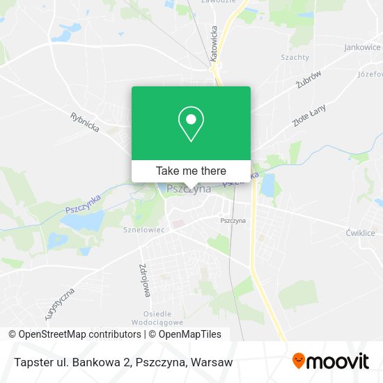 Карта Tapster ul. Bankowa 2, Pszczyna