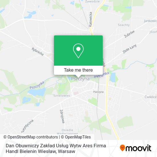 Dan Obuwniczy Zakład Usług Wytw Ares Firma Handl Bielenin Wiesław map