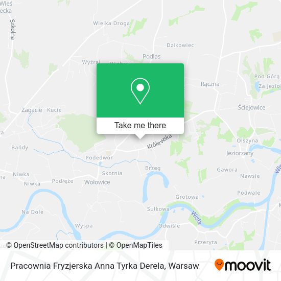 Pracownia Fryzjerska Anna Tyrka Derela map