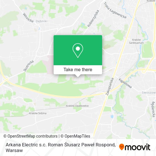 Arkana Electric s.c. Roman Ślusarz Paweł Rospond map