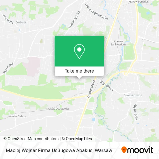 Карта Maciej Wojnar Firma Us3ugowa Abakus