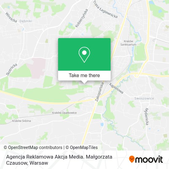 Agencja Reklamowa Akcja Media. Małgorzata Czausow map