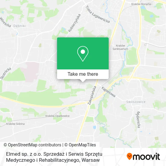 Elmed sp. z o.o. Sprzedaż i Serwis Sprzętu Medycznego i Rehabilitacyjnego map