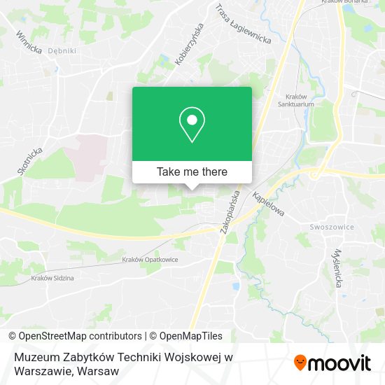 Muzeum Zabytków Techniki Wojskowej w Warszawie map