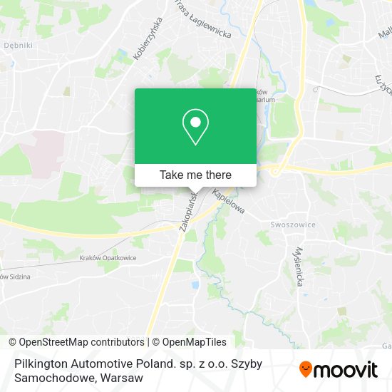 Pilkington Automotive Poland. sp. z o.o. Szyby Samochodowe map