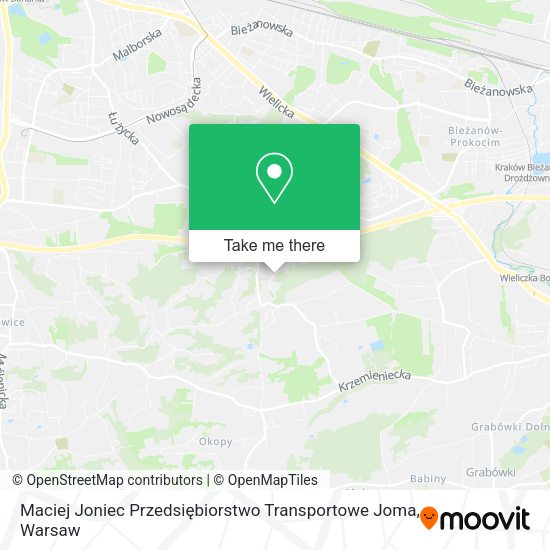 Maciej Joniec Przedsiębiorstwo Transportowe Joma map