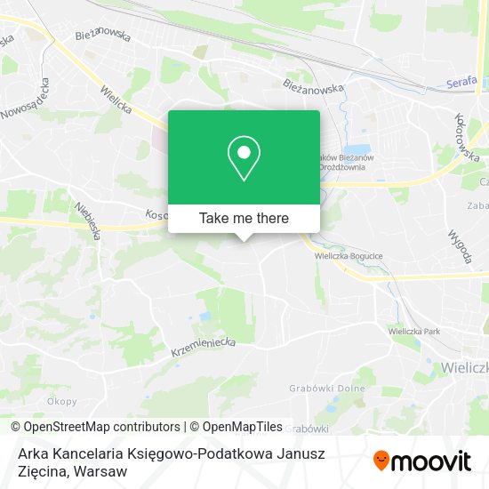 Arka Kancelaria Księgowo-Podatkowa Janusz Zięcina map