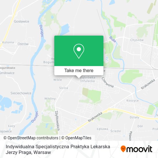 Indywidualna Specjalistyczna Praktyka Lekarska Jerzy Praga map