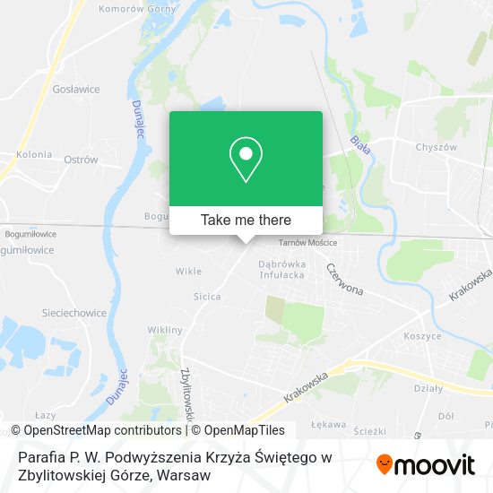 Parafia P. W. Podwyższenia Krzyża Świętego w Zbylitowskiej Górze map