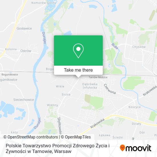 Polskie Towarzystwo Promocji Zdrowego Życia i Żywności w Tarnowie map