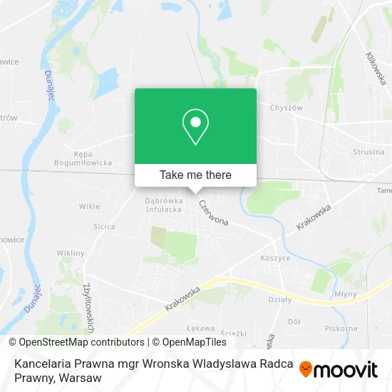 Карта Kancelaria Prawna mgr Wronska Wladyslawa Radca Prawny