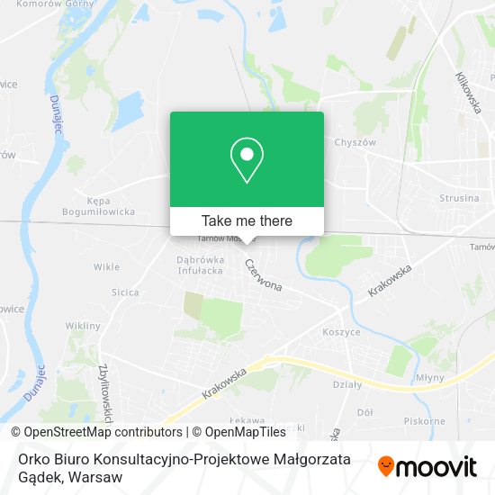 Orko Biuro Konsultacyjno-Projektowe Małgorzata Gądek map