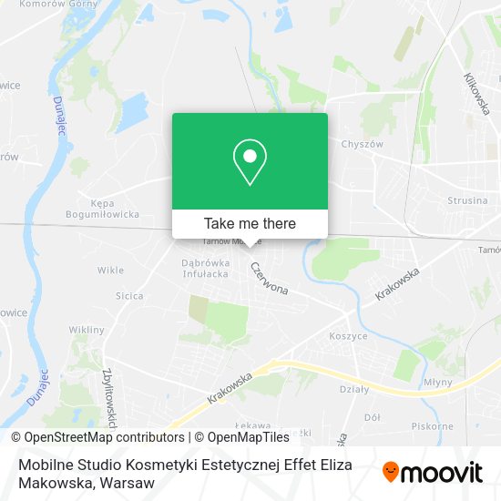 Mobilne Studio Kosmetyki Estetycznej Effet Eliza Makowska map