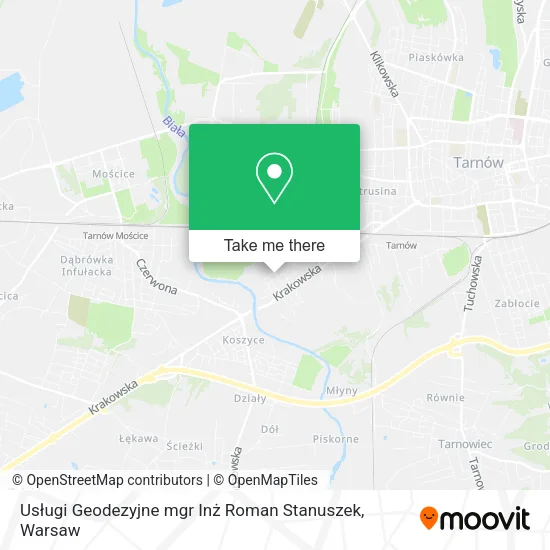 Карта Usługi Geodezyjne mgr Inż Roman Stanuszek
