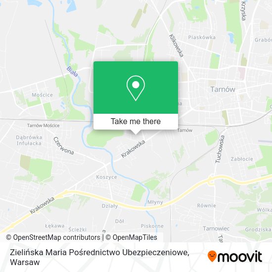 Zielińska Maria Pośrednictwo Ubezpieczeniowe map