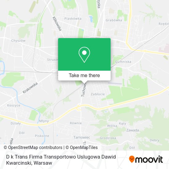 D k Trans Firma Transportowo Uslugowa Dawid Kwarcinski map