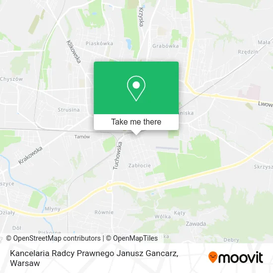 Карта Kancelaria Radcy Prawnego Janusz Gancarz