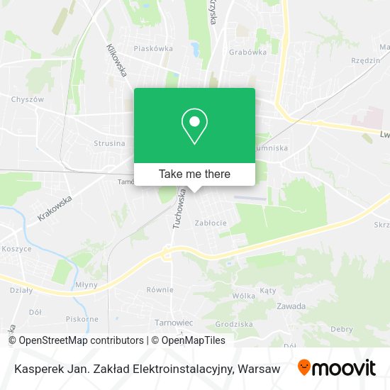 Kasperek Jan. Zakład Elektroinstalacyjny map