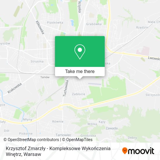 Krzysztof Zmarzły - Kompleksowe Wykończenia Wnętrz map