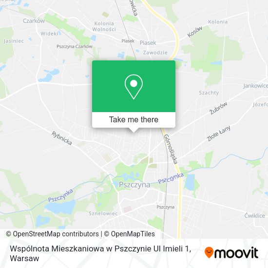 Карта Wspólnota Mieszkaniowa w Pszczynie Ul Imieli 1