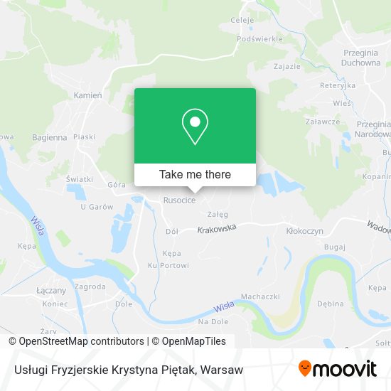 Usługi Fryzjerskie Krystyna Piętak map