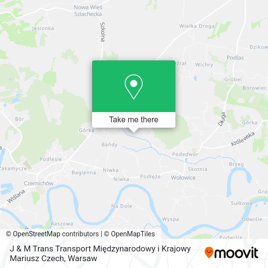 J & M Trans Transport Międzynarodowy i Krajowy Mariusz Czech map