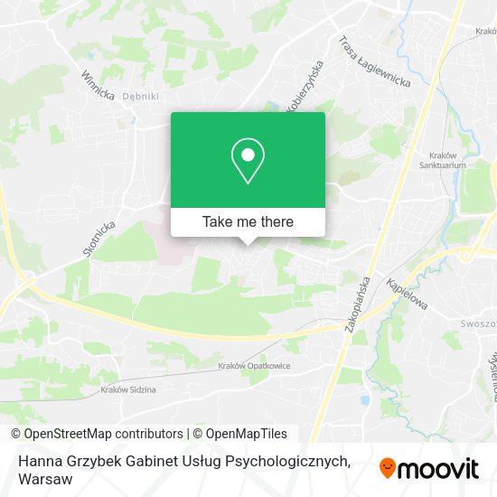 Hanna Grzybek Gabinet Usług Psychologicznych map