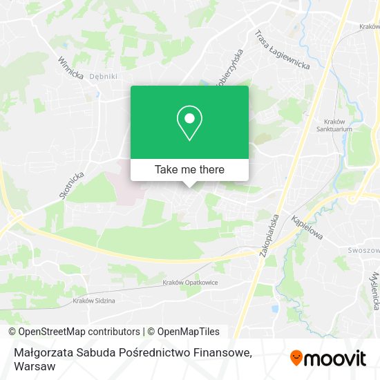 Małgorzata Sabuda Pośrednictwo Finansowe map