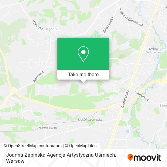 Joanna Żabińska Agencja Artystyczna Uśmiech map