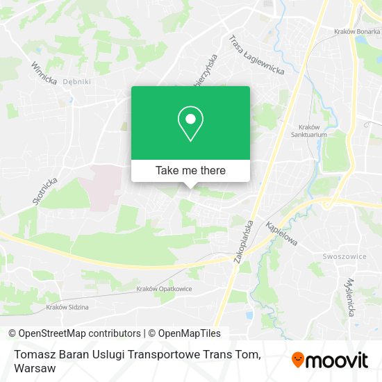 Tomasz Baran Uslugi Transportowe Trans Tom map