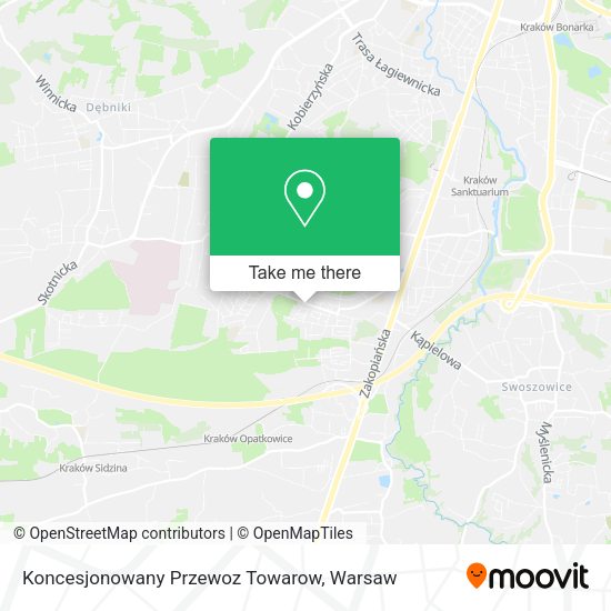 Koncesjonowany Przewoz Towarow map