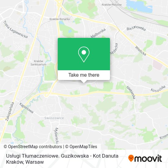 Usługi Tłumaczeniowe. Guzikowska - Kot Danuta Kraków map