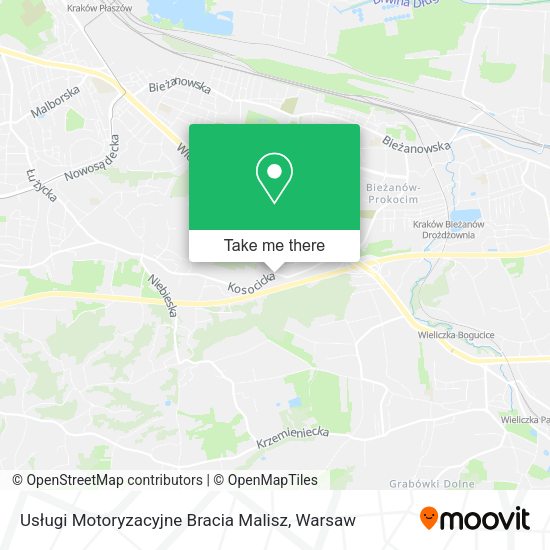 Usługi Motoryzacyjne Bracia Malisz map