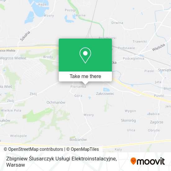 Zbigniew Ślusarczyk Usługi Elektroinstalacyjne map