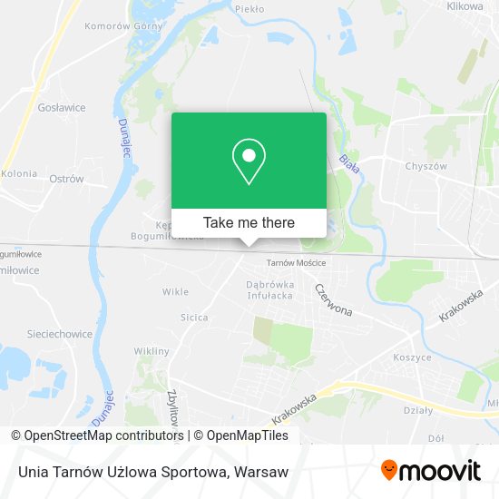 Unia Tarnów Użlowa Sportowa map