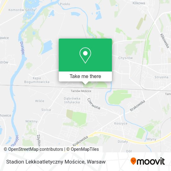 Stadion Lekkoatletyczny Mościce map